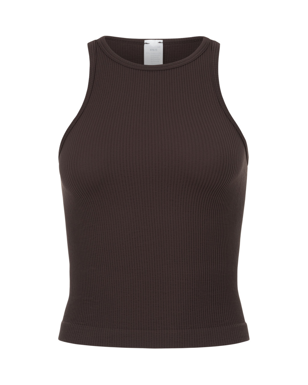 Ribbed tank top Chocolate
