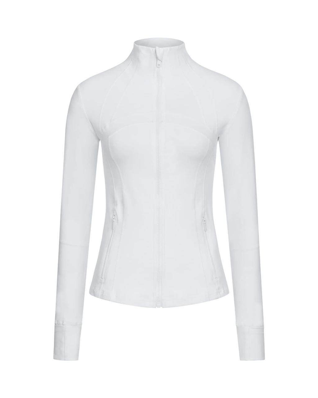 Sports Jacket Yoga Zip White 