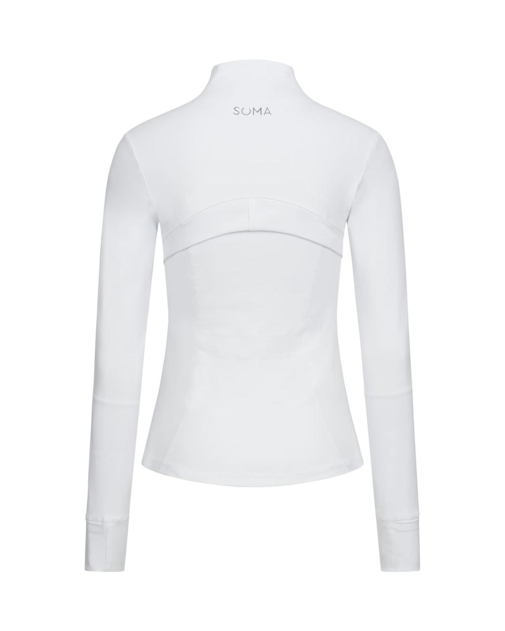 Sports Jacket Yoga Zip White 