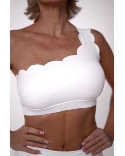 Top Wave One Shoulder White