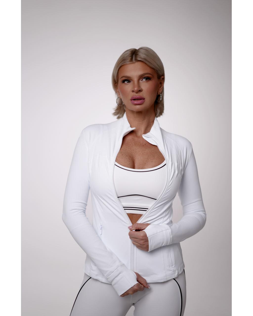Спортивна кофта Yoga Zip White