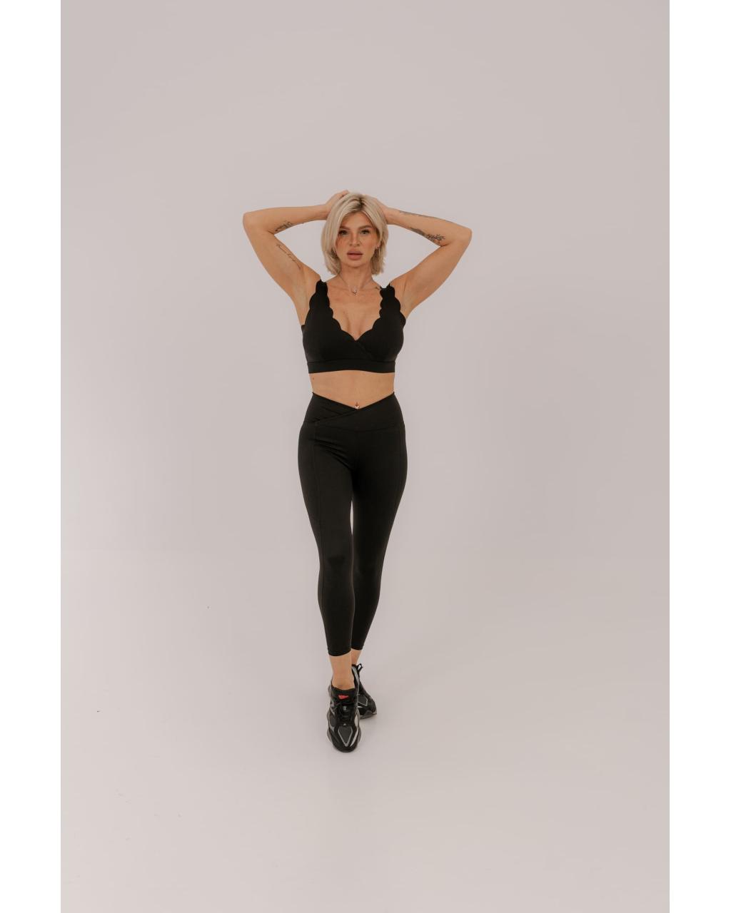 Top Wave V neck Black
