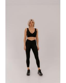 Top Wave V neck Black