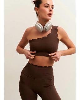 Топ Wave One Shoulder Chocolate