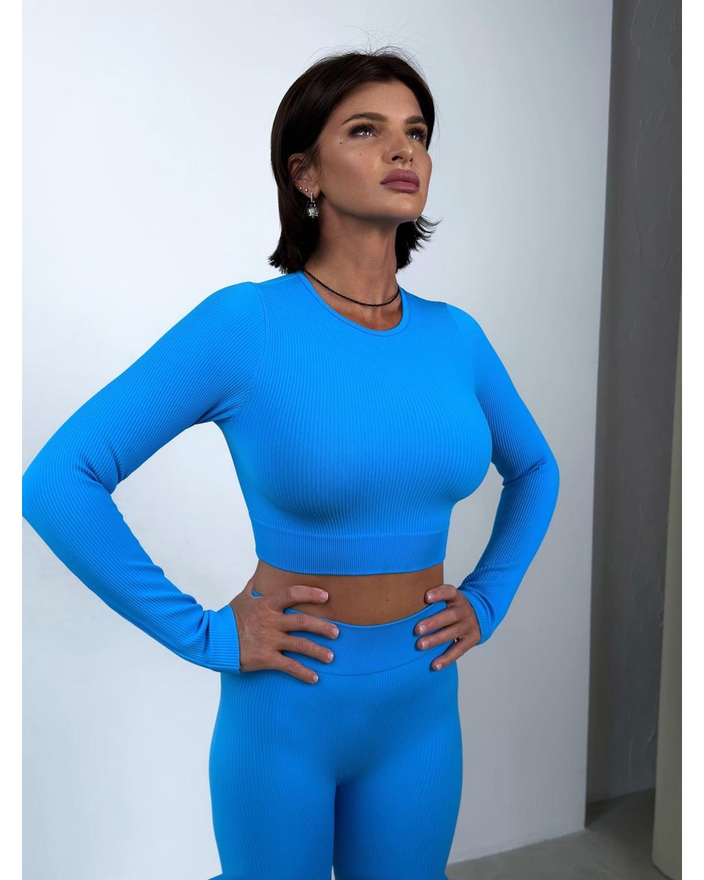 Ribbed Long Sleeve Soma Crystal Azure