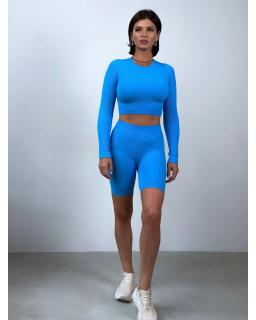 Ribbed Long Sleeve Soma Crystal Azure