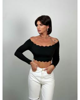 Long Sleeve Wave Black
