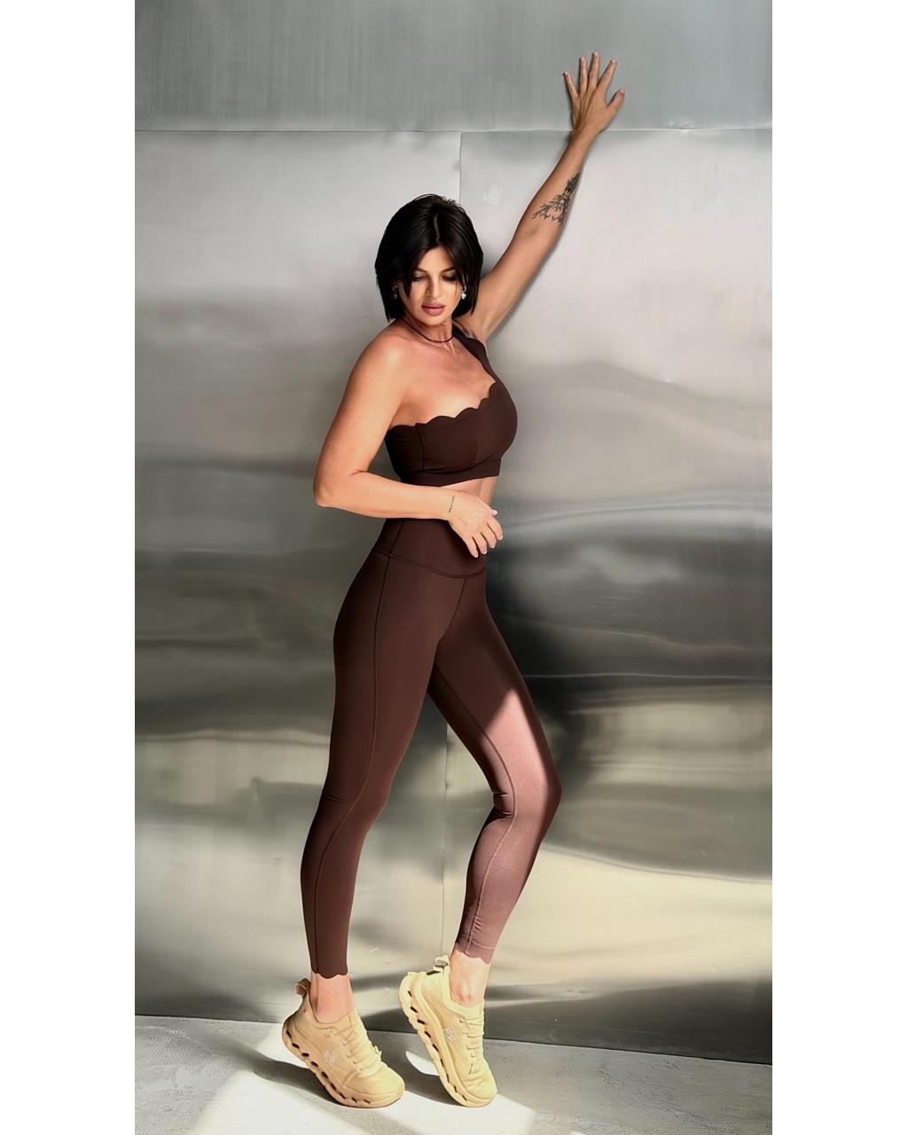 Топ Wave One Shoulder Chocolate