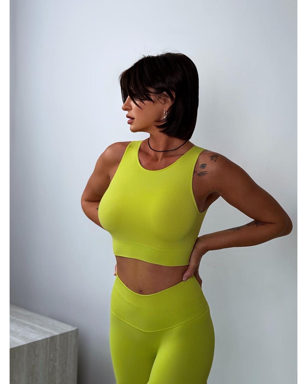 Кроп топ гладкий Citrus Green