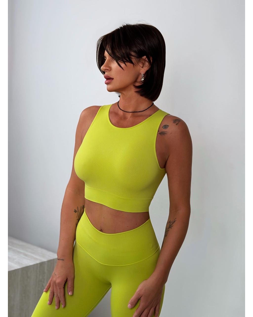 Кроп топ гладкий Citrus Green
