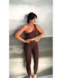 Топ Wave One Shoulder Chocolate