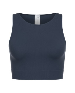 Crop top smooth Blue Graphite