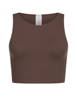 Crop top smooth Coffee