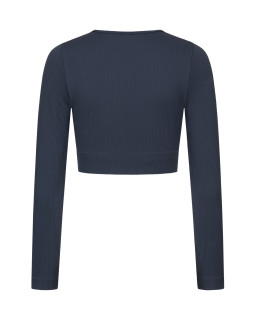 Лонгслів у рубчик Soma Blue graphite