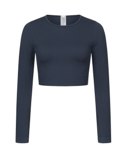 Лонгслів у рубчик Soma Blue graphite