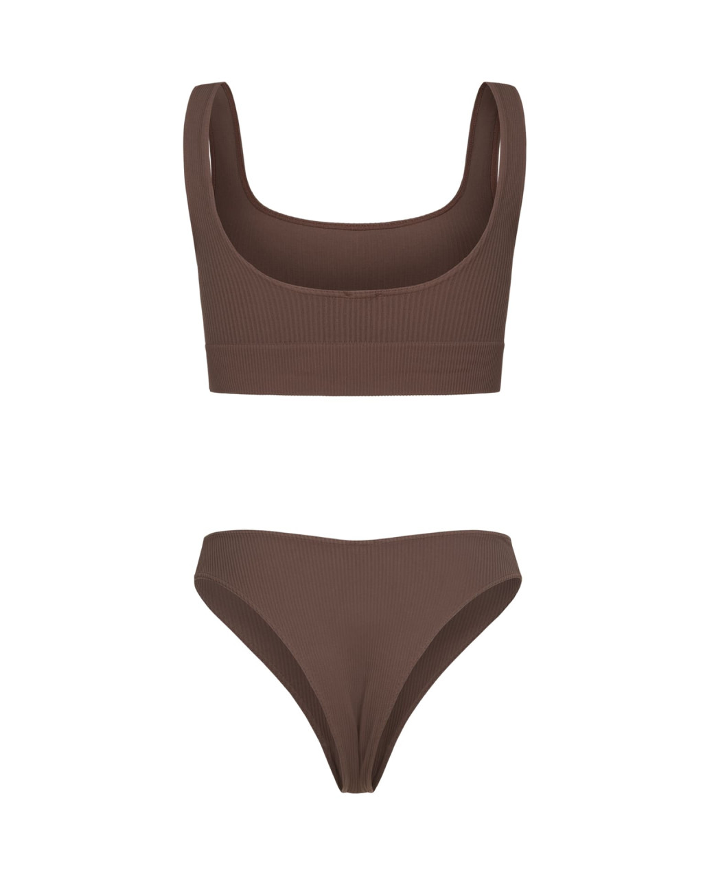 Ribbed swimsuit Soma Coffee