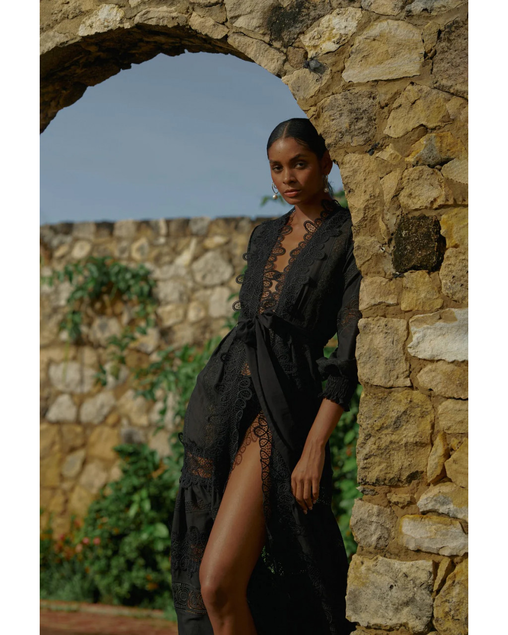 WAIMARI Chia Kimono black