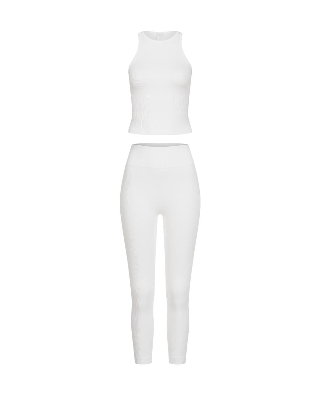Set Coconut White Tank Top