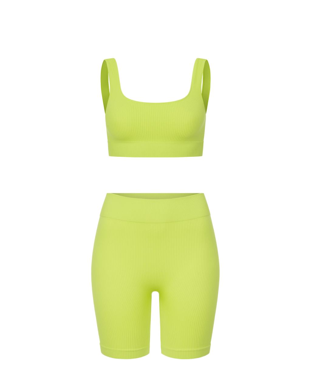 Комплект Citrus Green Shorts Top Ribbed
