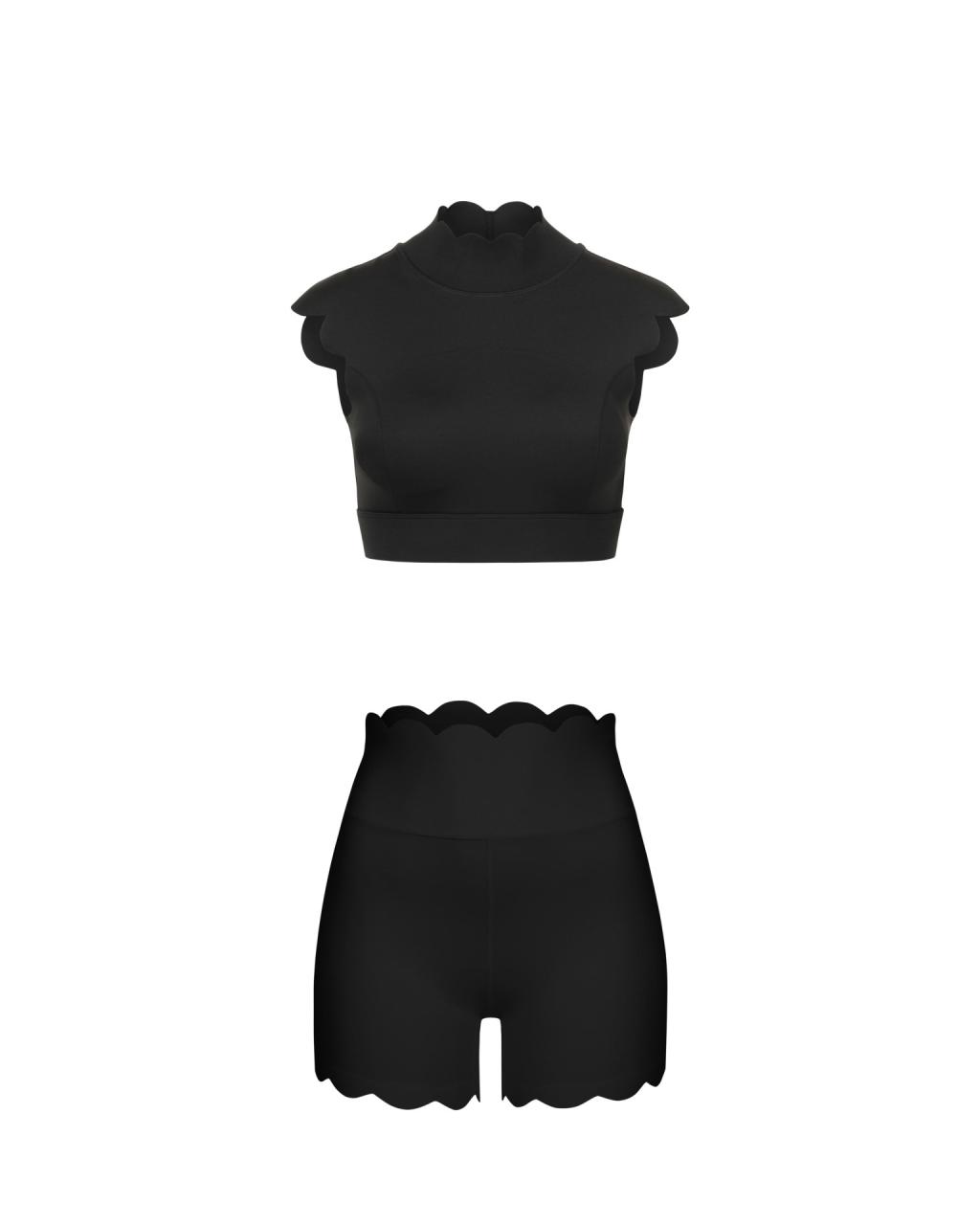 Комплект Wave Shorts Backless Black