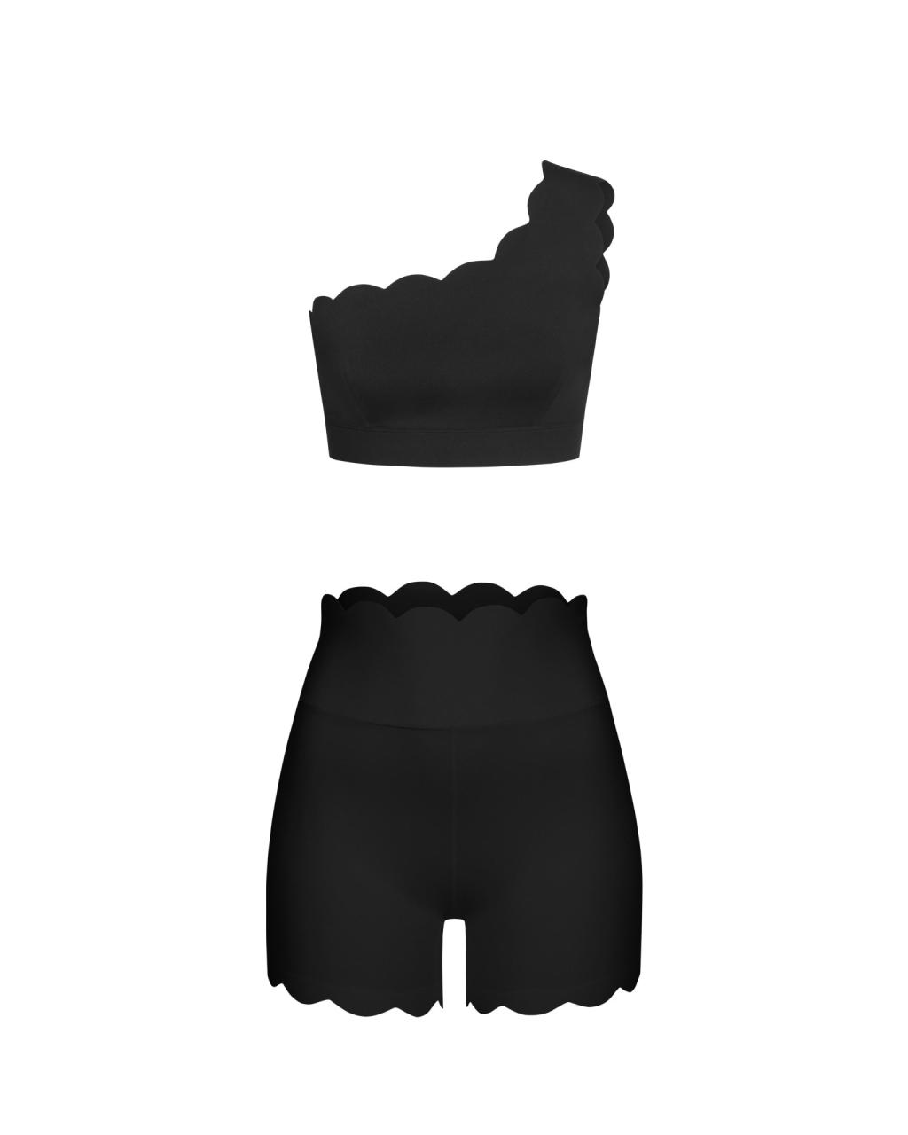 Комплект Wave Shorts One Shoulders Black