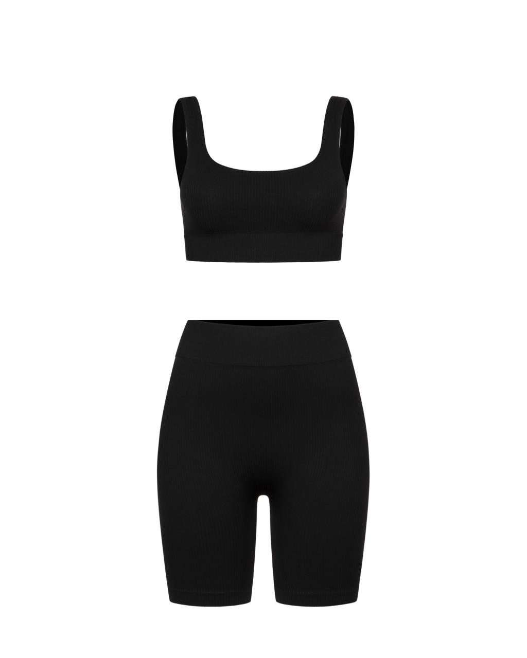 Комплект Black Shorts Top Ribbed