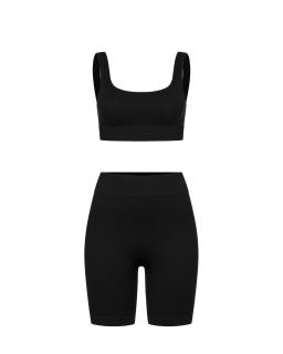Комплект Black Shorts Top Ribbed