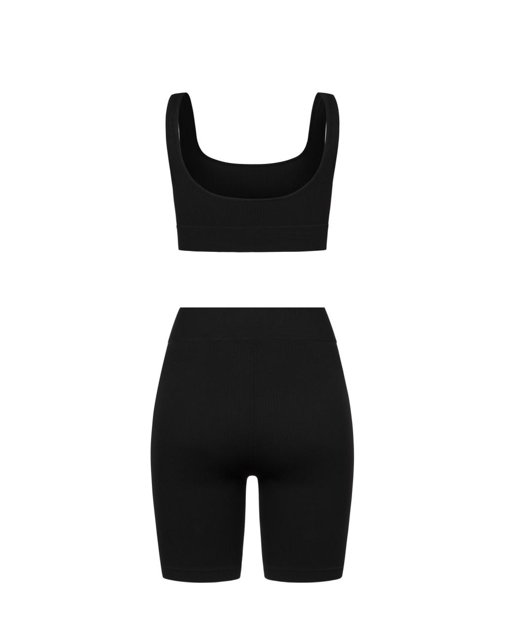 Комплект Black Shorts Top Ribbed