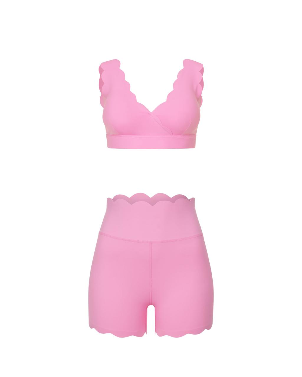 Комплект Wave Shorts V-neck Misty Rose