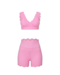 Комплект Wave Shorts V-neck Misty Rose