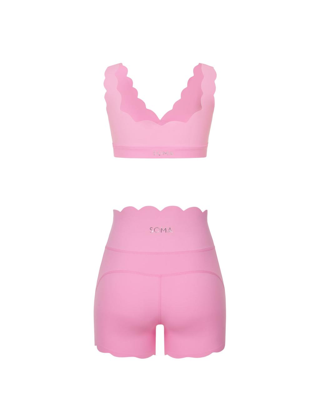 Set Wave Shorts V-neck Misty Rose