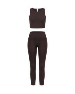 Set Chocolate Push Up Crop Top