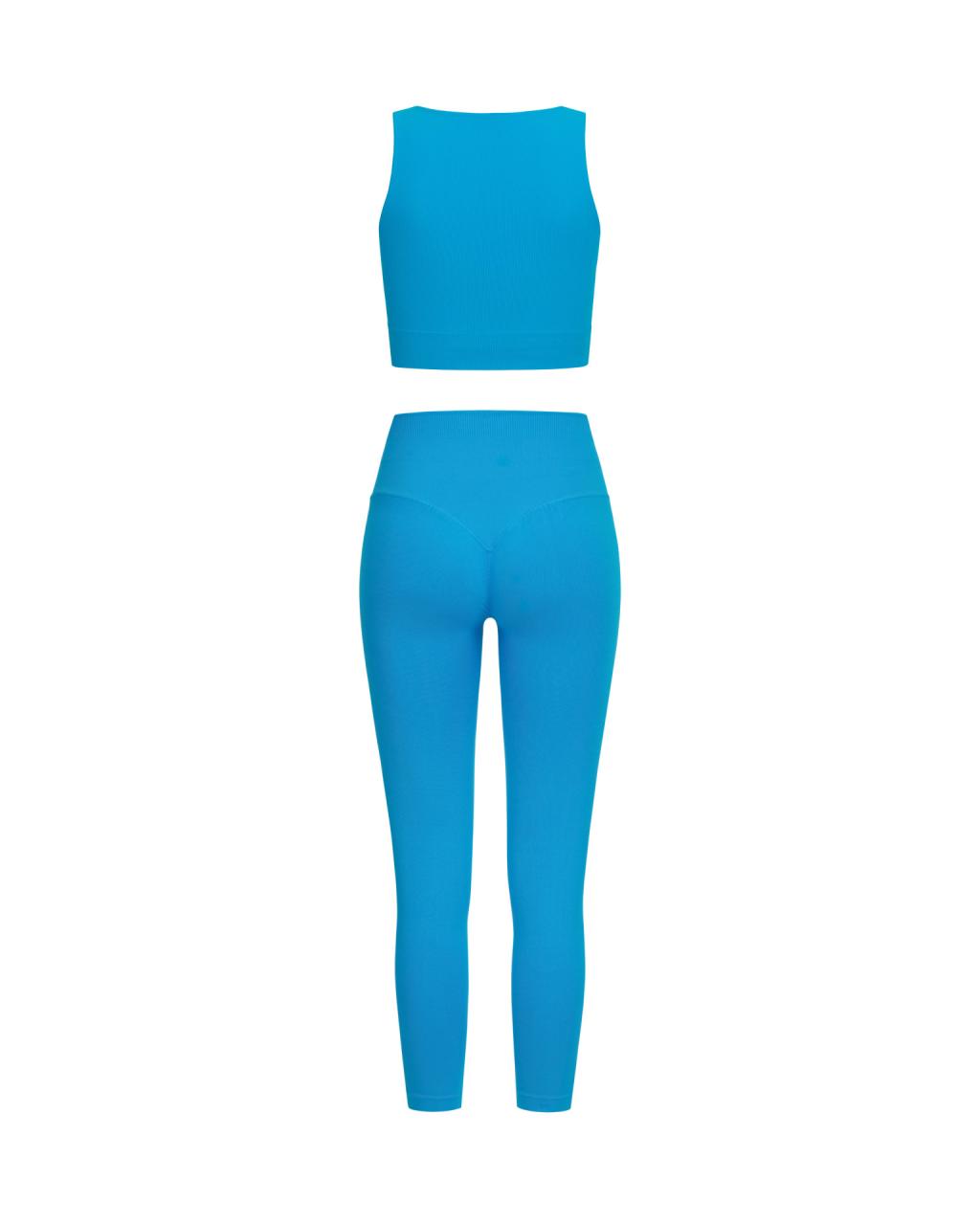 Set Crystal Azure Push Up Crop Top