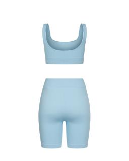 Комплект Crystal Blue Shorts Top Ribbed