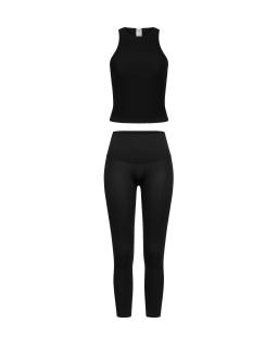 Set Black Push Up Top Tank