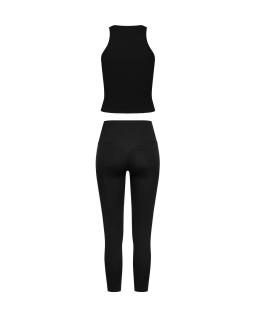 Set Black Push Up Top Tank