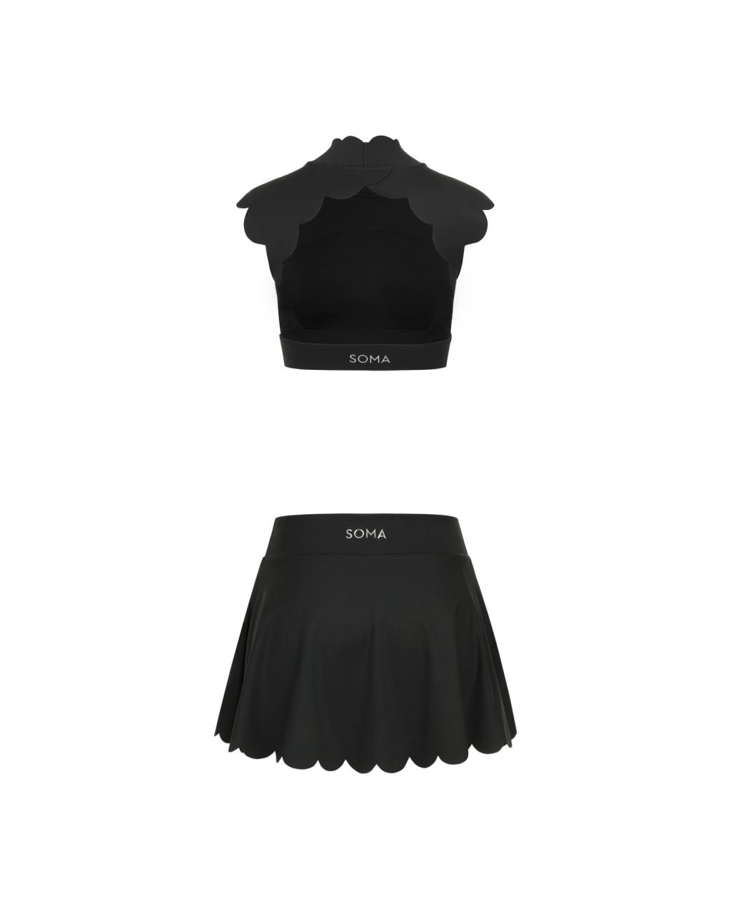 Комплект Wave Skirt Backless Black
