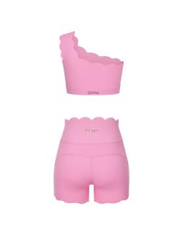 Комплект Wave Shorts One Shoulder Misty Rose