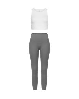 Комплект White Crop Top Leggins Moonstone
