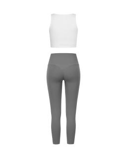 Комплект White Crop Top Leggins Moonstone