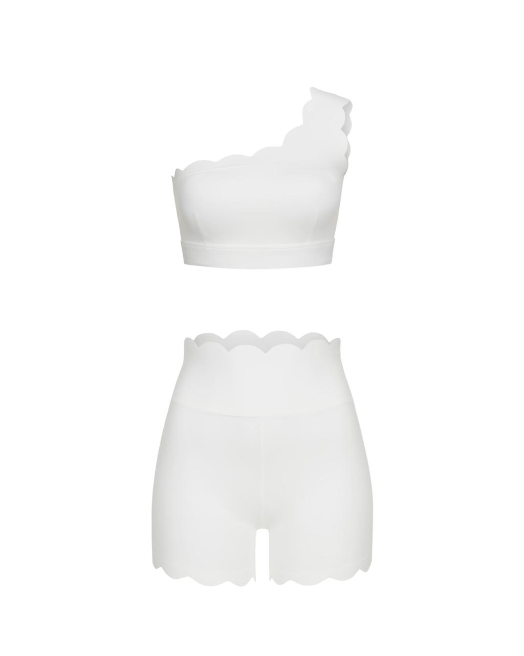 Set Wave Shorts One Shoulder White
