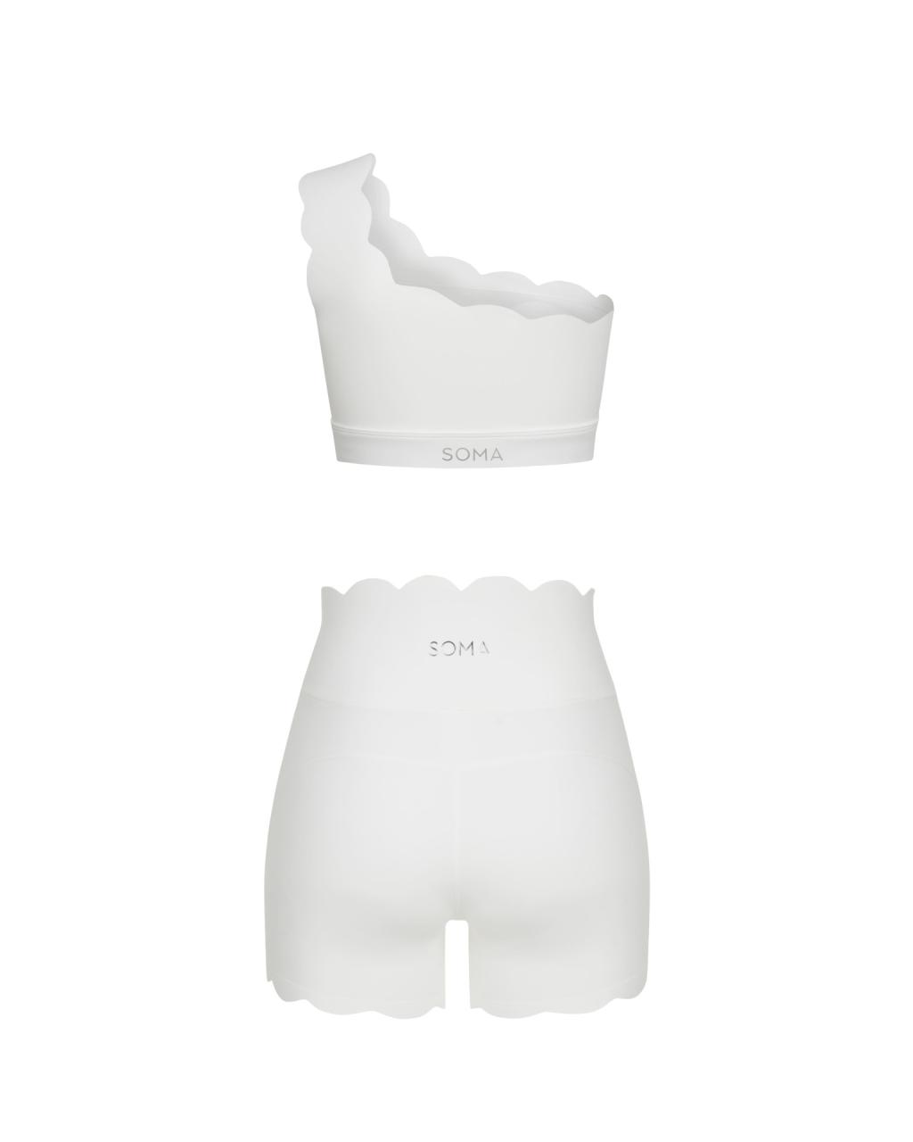 Set Wave Shorts One Shoulder White