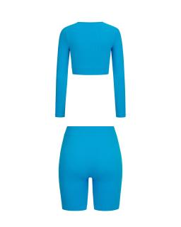 Set Crystal Azure  Shorts Long Sleeve