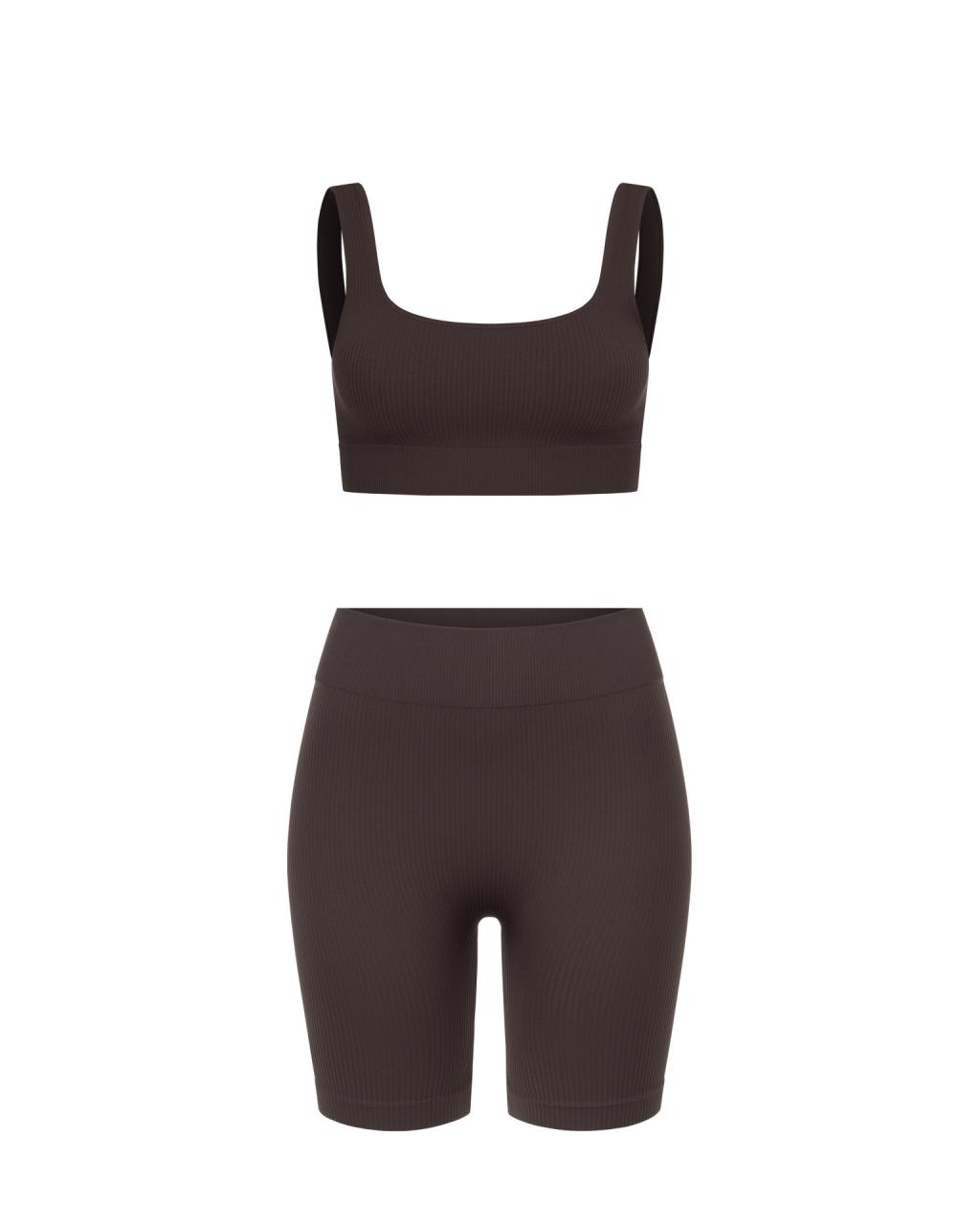 Комплект Chocolate Shorts Top Ribbed