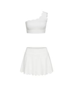 Комплект Wave Skirt One Shoulder White