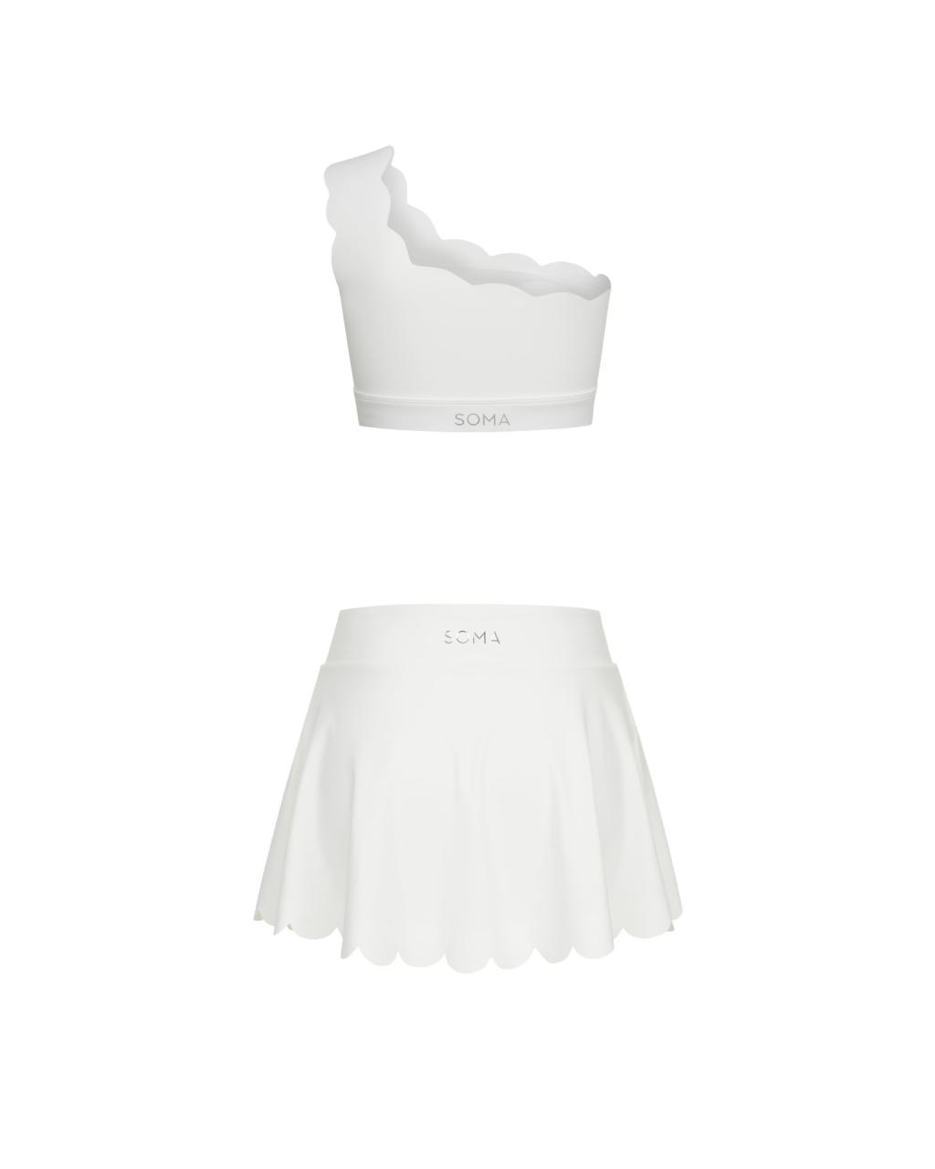 Комплект Wave Skirt One Shoulder White