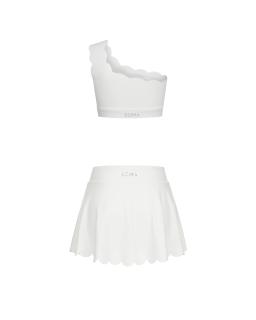 Комплект Wave Skirt One Shoulder White