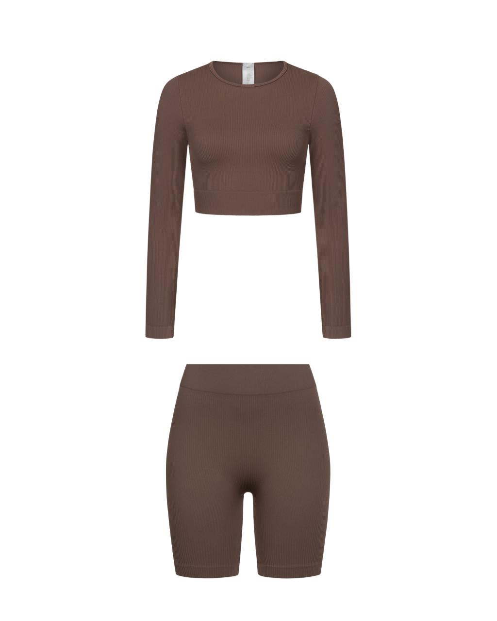 Комплект Coffee Shorts Long Sleeve