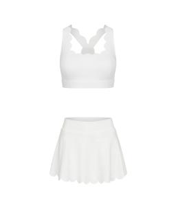 Set Wave Skirt Cross Back White