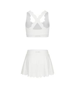 Set Wave Skirt Cross Back White